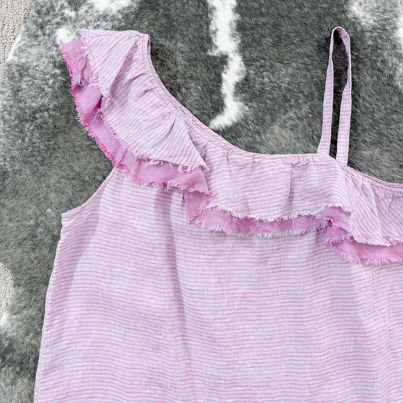 Anthropologie Holding Horses Linen Ruffled Blouse Medium - Picture 2 of 10